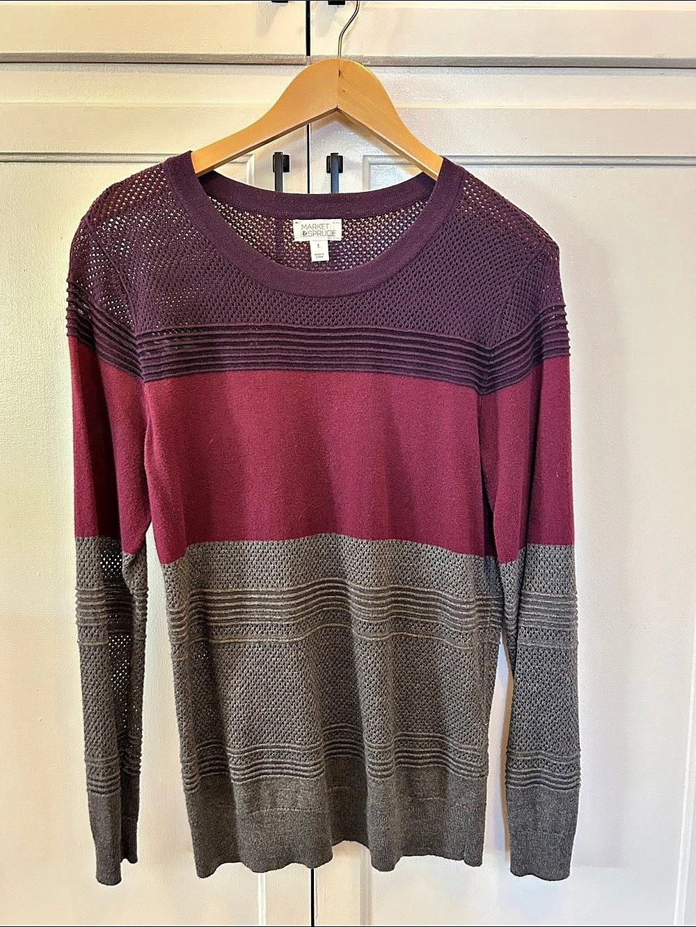 Market & Spruce Color Block Sweater Size Small Like New
